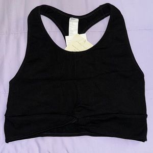 NEW!! Fabletics Black Tie-knot Sports Bra